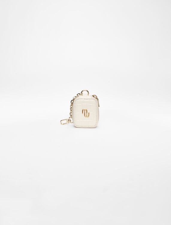 Kopfhörer-Tasche aus geprägtem Leder - Kleinlederwaren - MAJE
