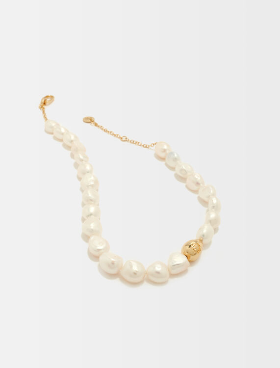 Perlenkette mit Metalldetails - Halsketten - MAJE