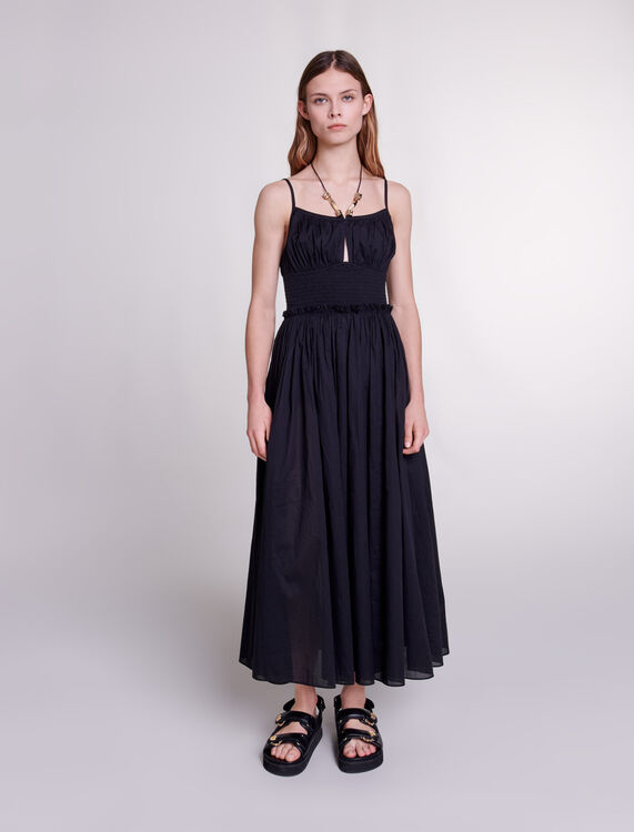 Kleid mit Perlenbändern - Lange kleider - MAJE