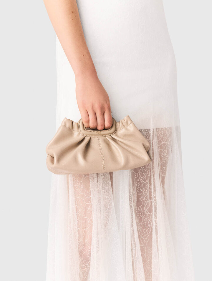 Mini-Clutch aus Naplackleder