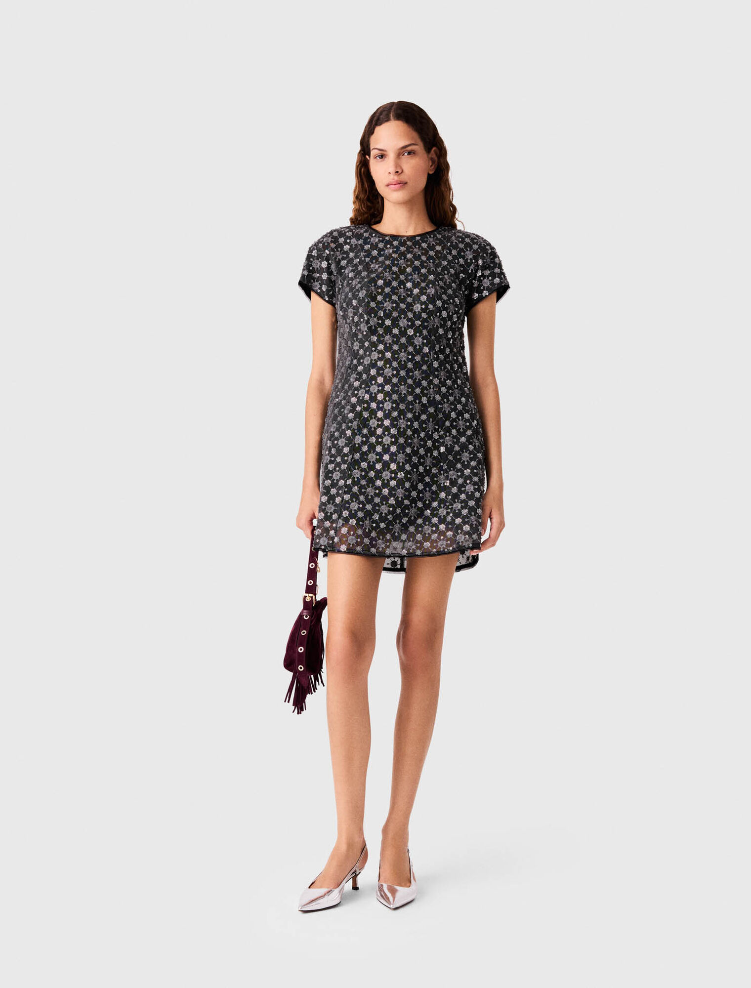Kurzes Kleid mit Strass