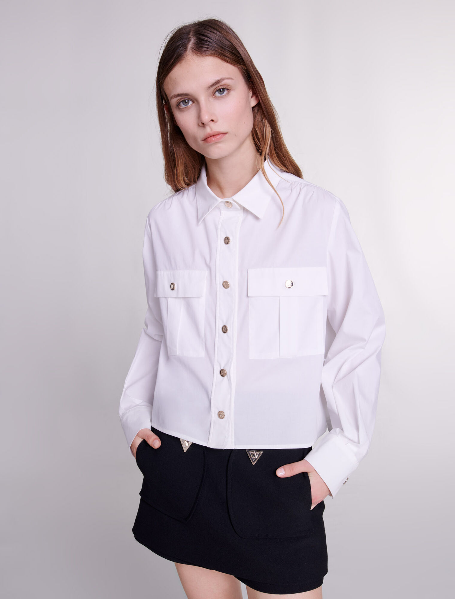 Kurze Bluse aus Baumwolle