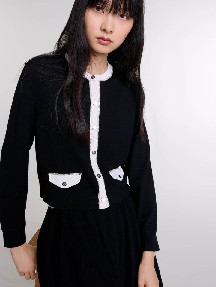Cardigan mit Strassbesatz