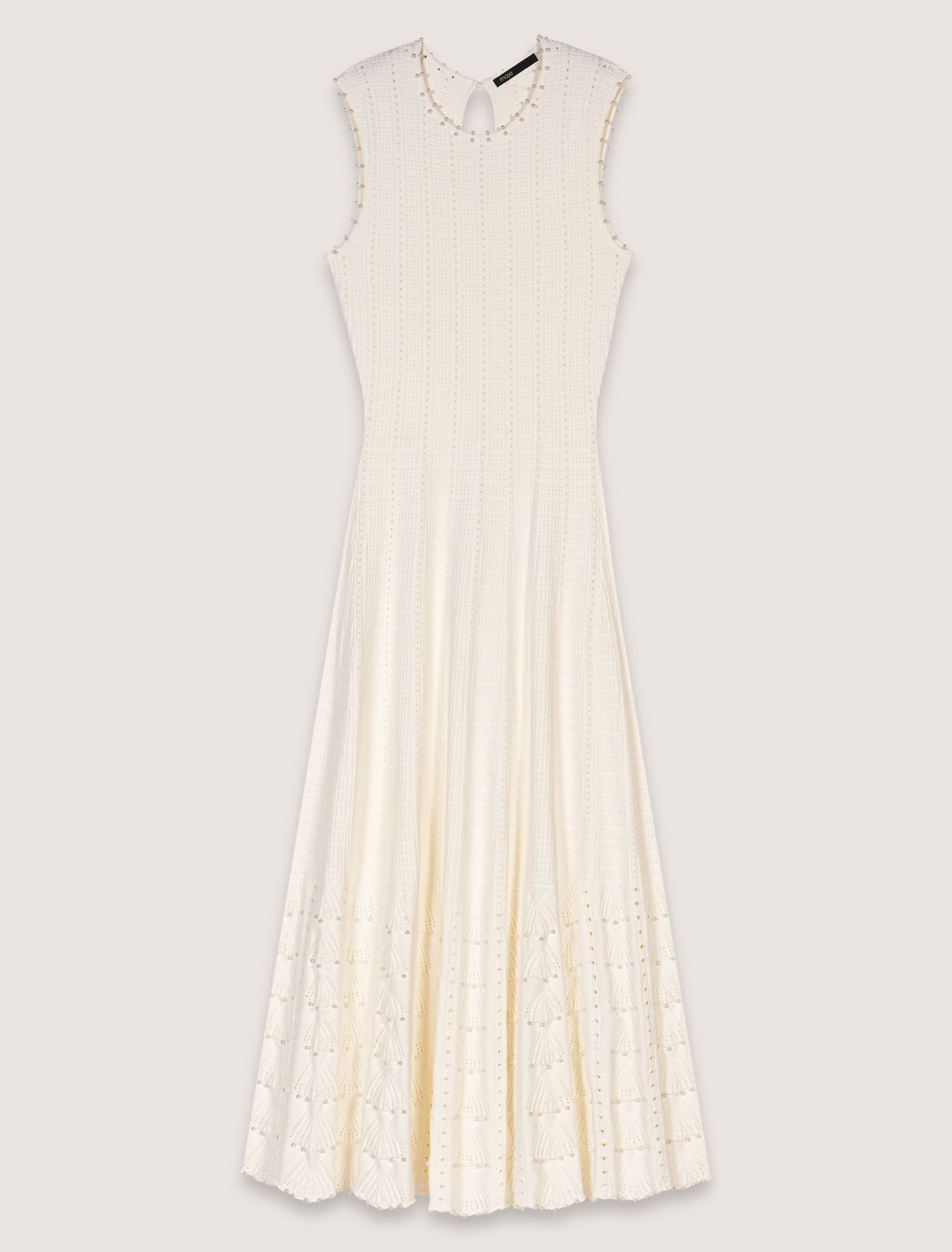 Kleid aus Pointelle mit Perlen