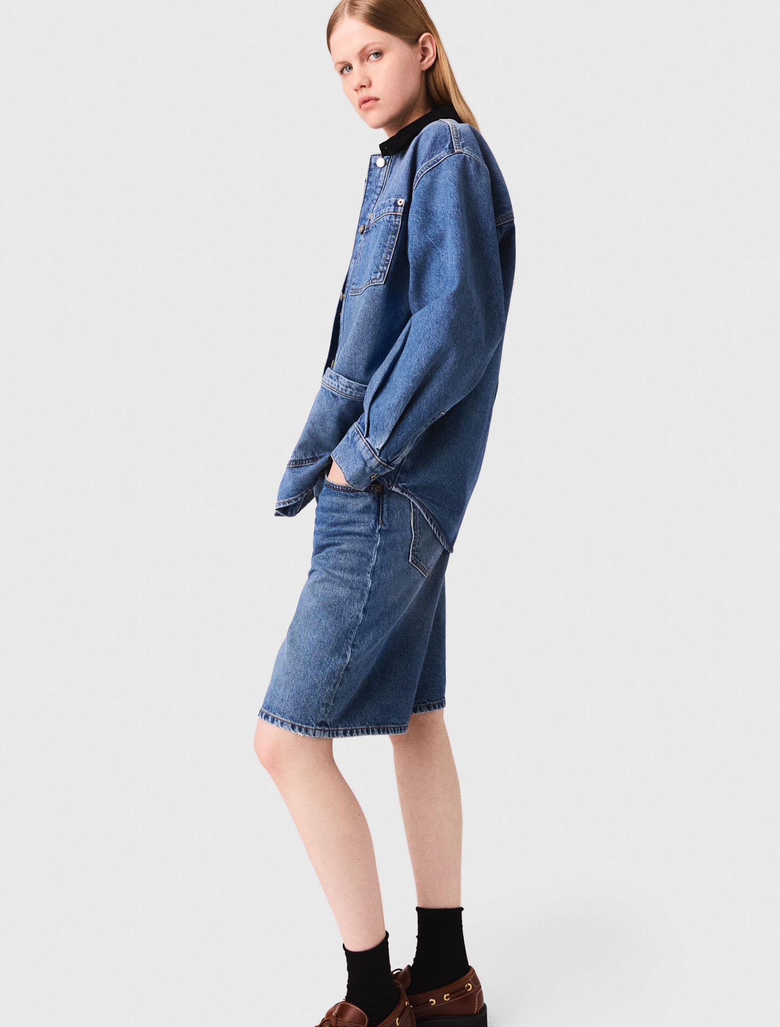 Jacke aus verwaschenem Denim