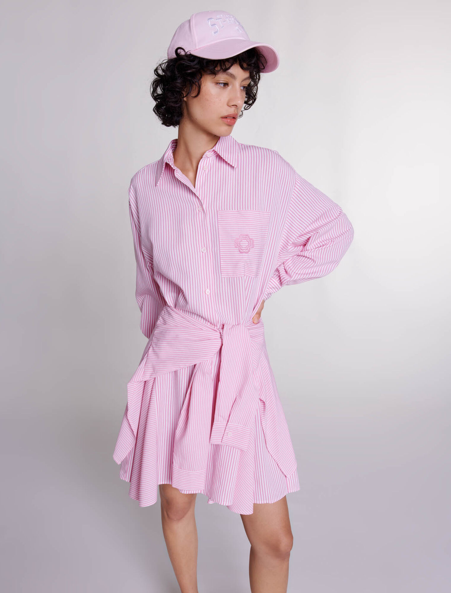 Gestreiftes Hemdblusenkleid