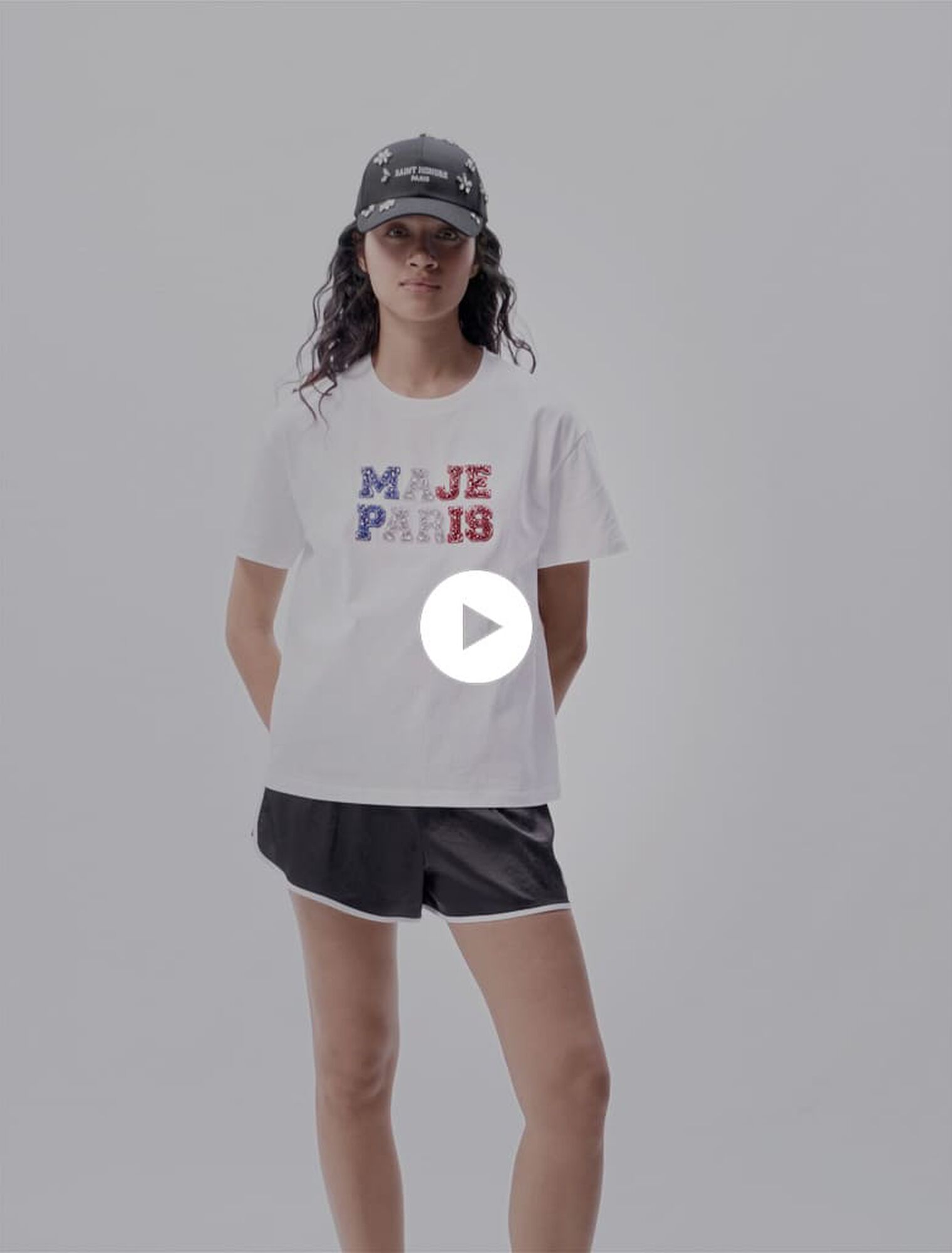T-Shirt „Maje Paris“ mit Strass