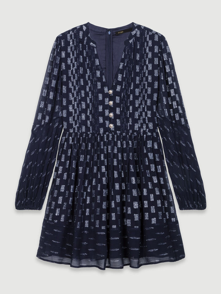 Kurzes plissiertes Kleid