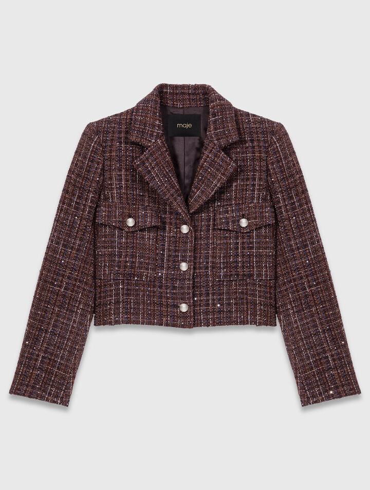 Kurze Tweedjacke