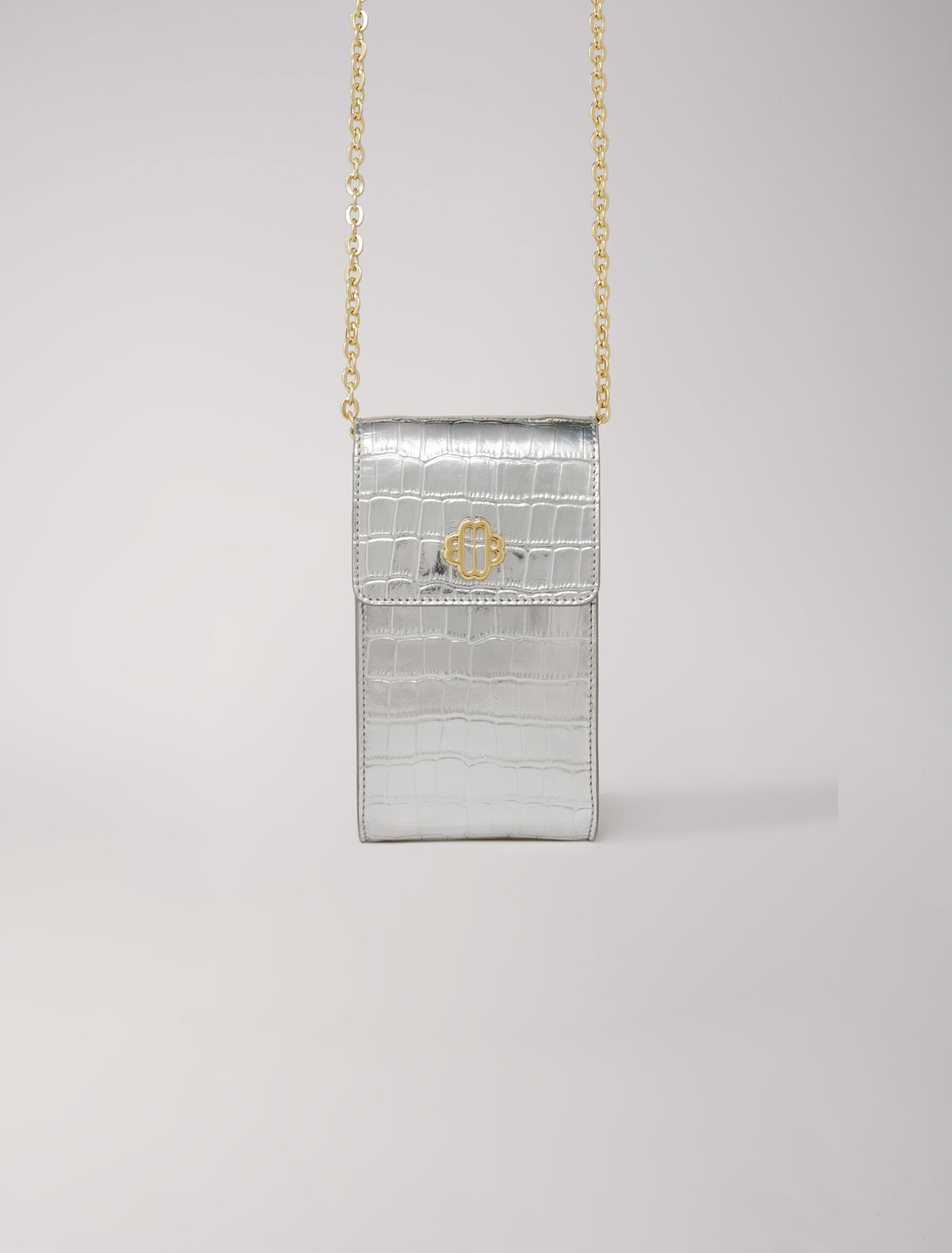 Handtasche aus metallisiertem Leder