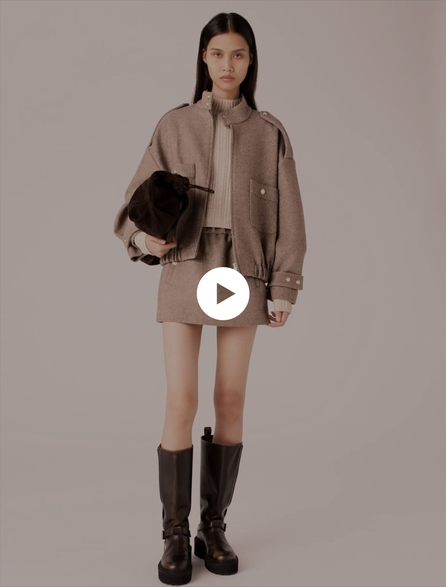 Blouson aus Wollmischung