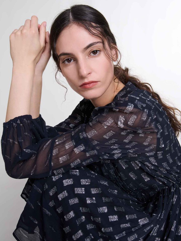 Kurzes plissiertes Kleid