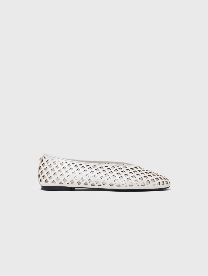 Perforierte Lederballerinas