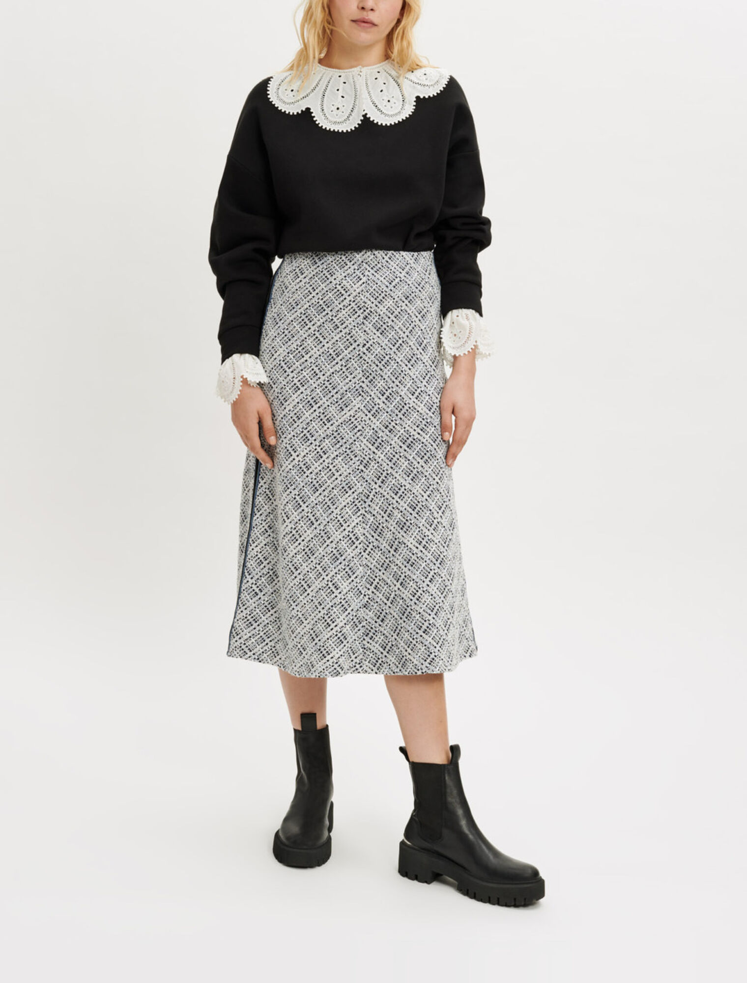 Midi-Rock aus Tweed