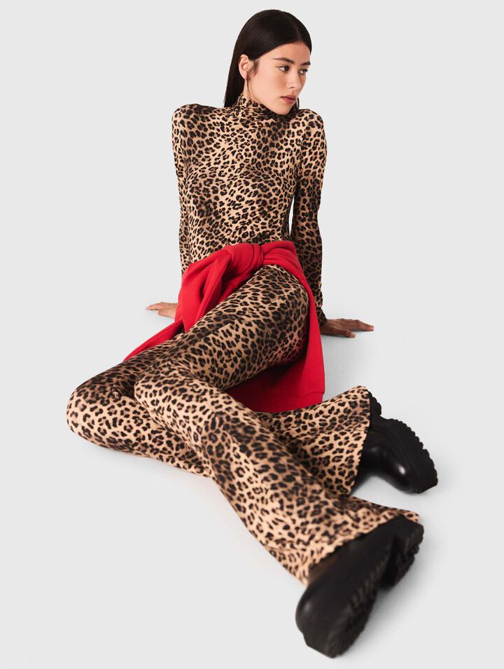 Leggings mit Leopardenmuster