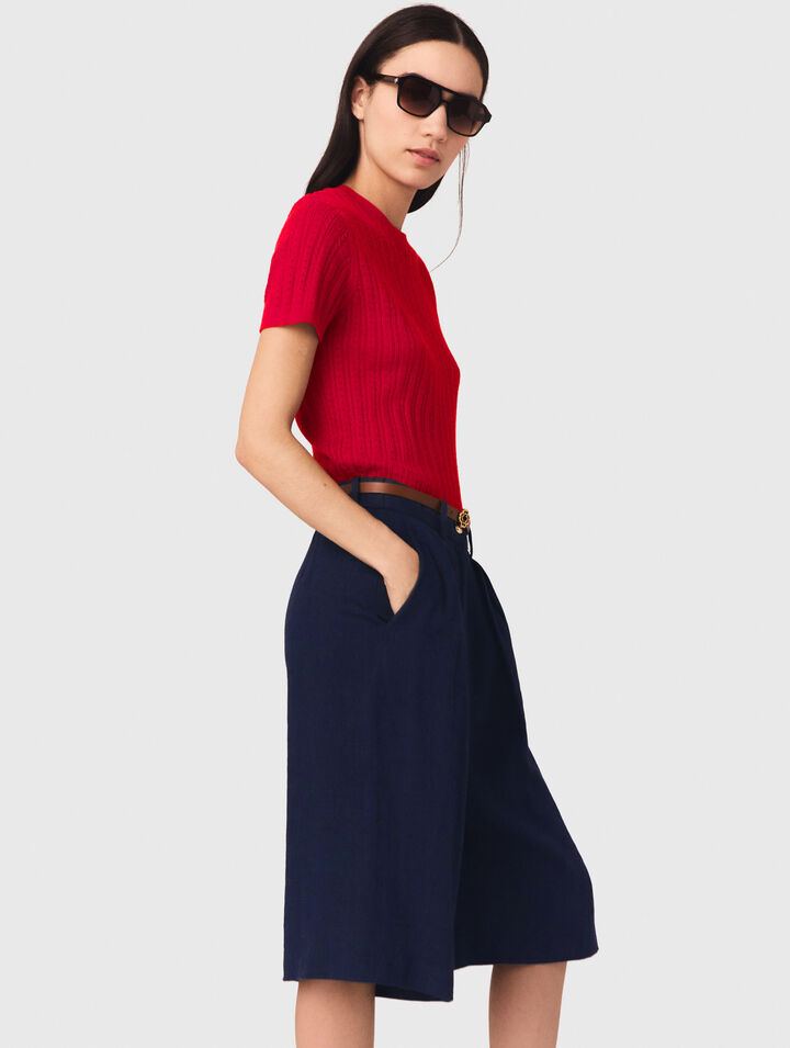 Bermudashorts aus Leinenmischung