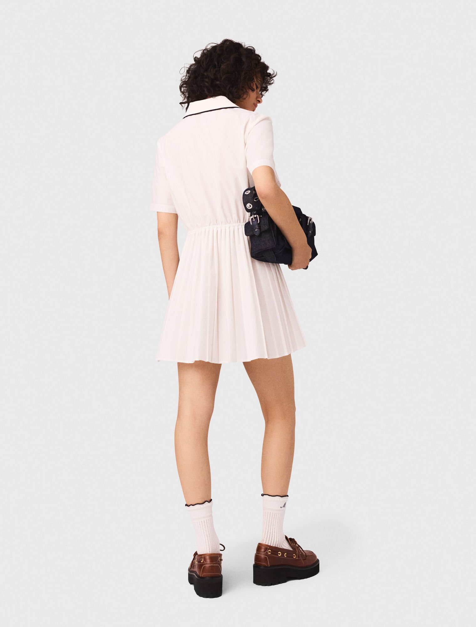 Hemdblusenkleid mit kurzen Ärmeln