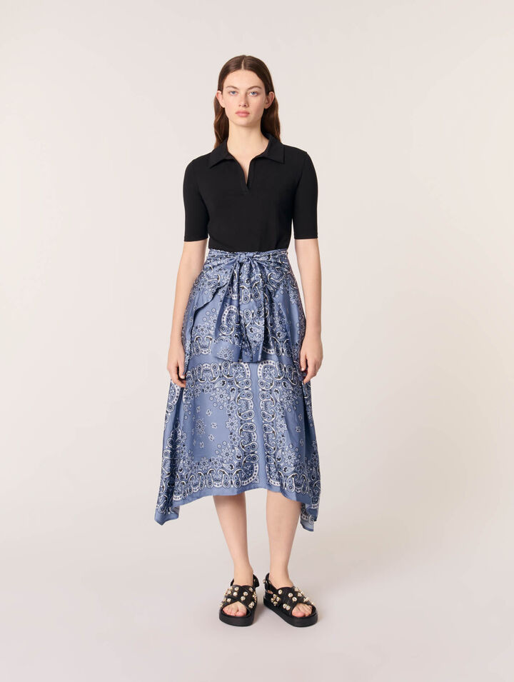 Bedrucktes Trompe-l'Œil-Kleid
