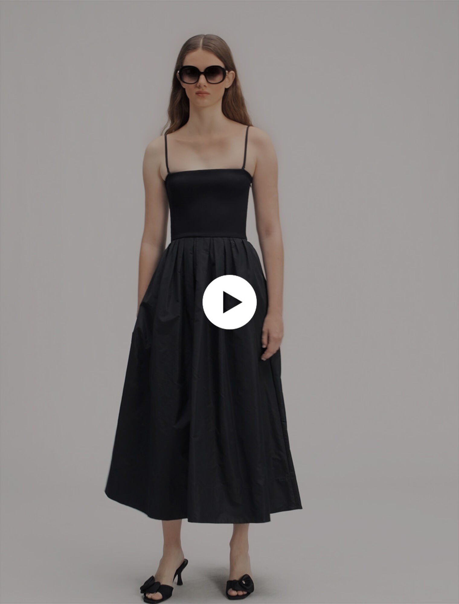 Bustierkleid aus Strick und Taft