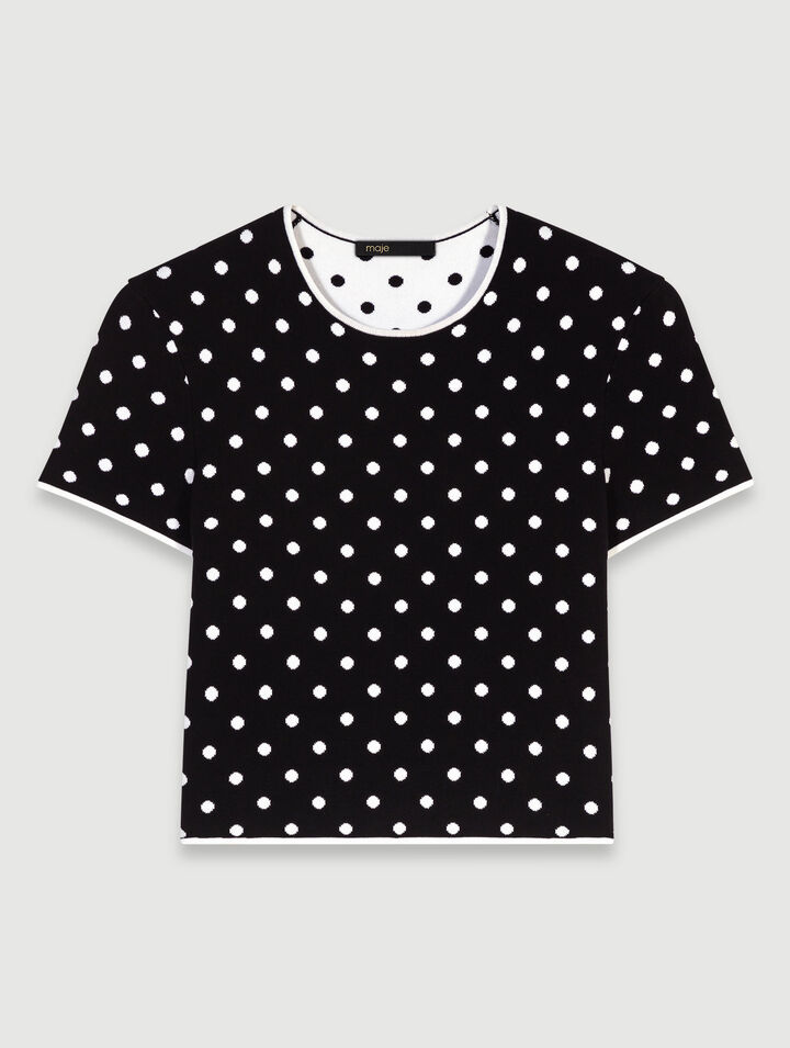Top aus Jacquard-Strick 