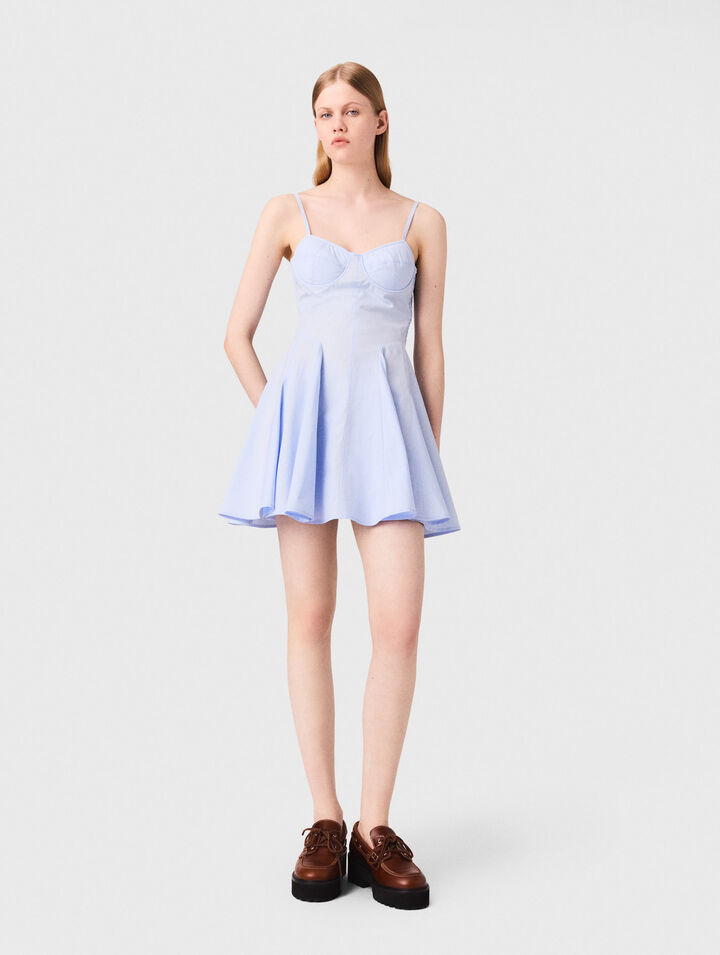 Kurzes Babydoll-Kleid aus Baumwolle