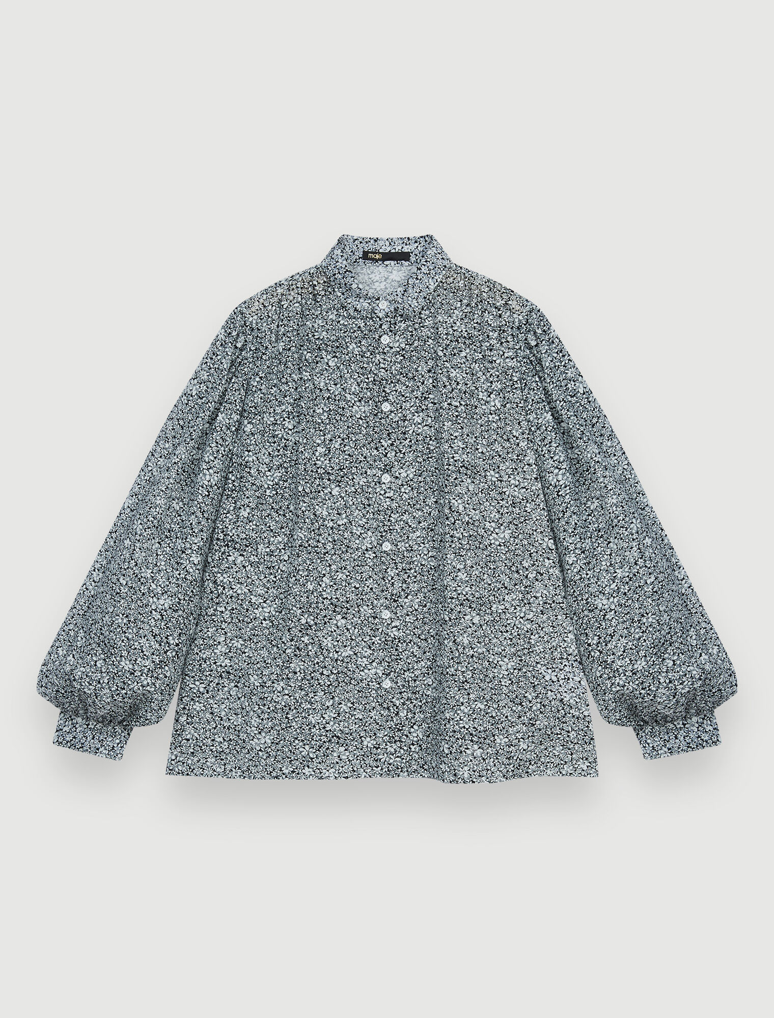 Gekipptes Hemd aus bedrucktem Jacquard