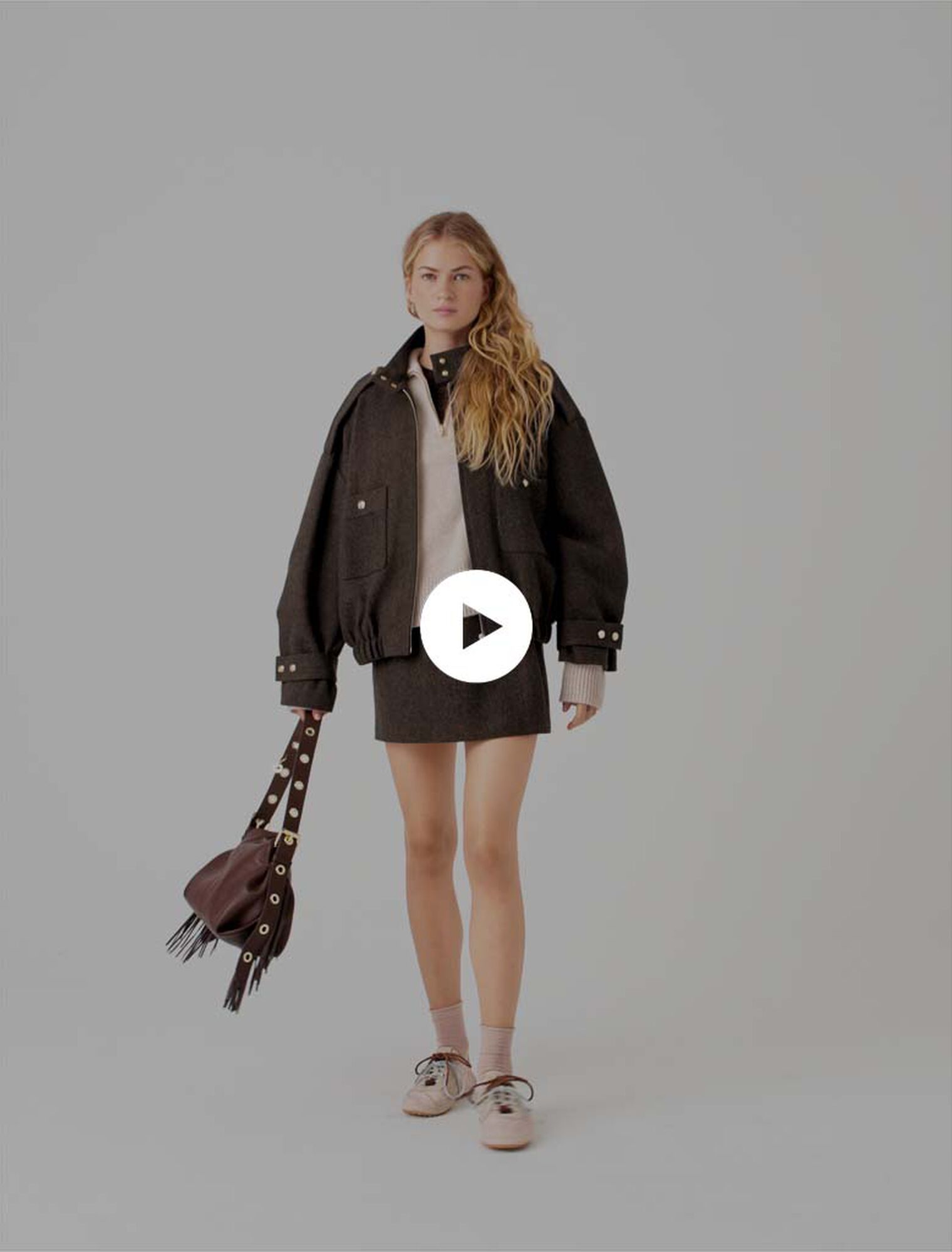 Oversize-Wollblouson