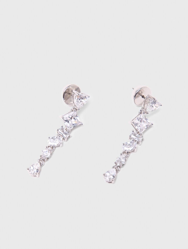 Herz-Ohrringe mit Strass