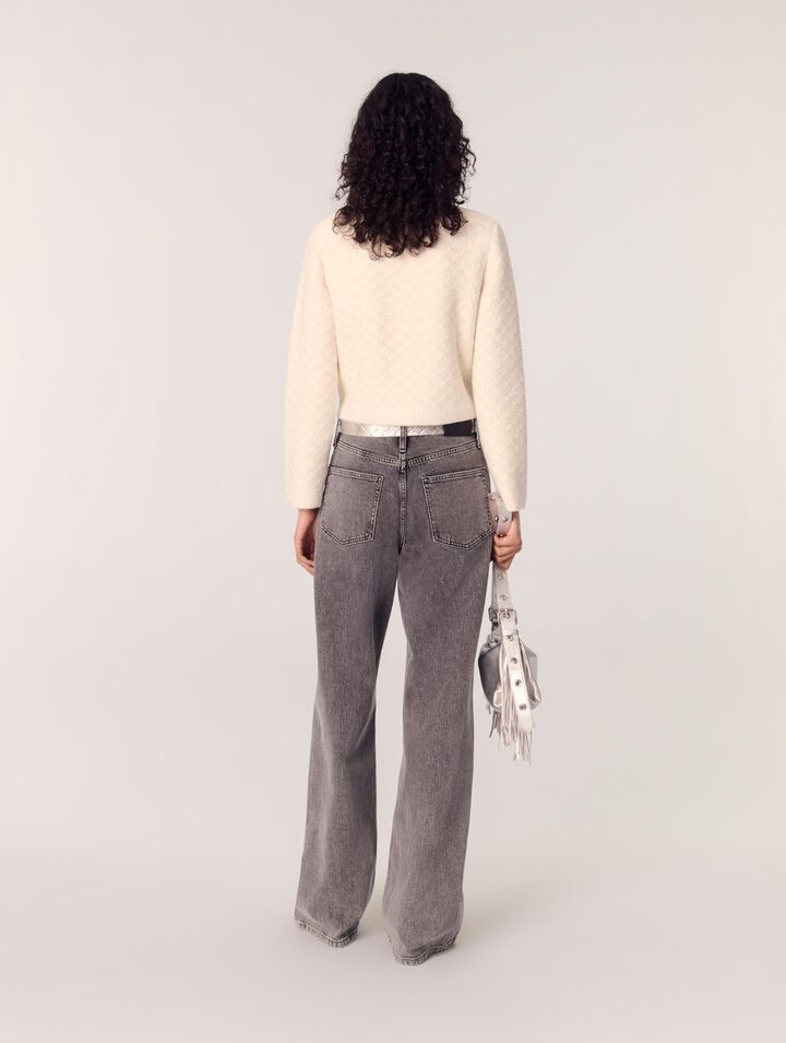 Kurzer Cardigan in Tweed-Optik