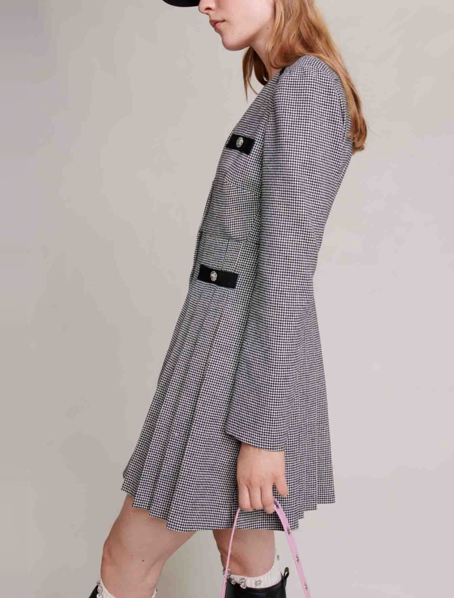 Kurzes Plissee-Kleid