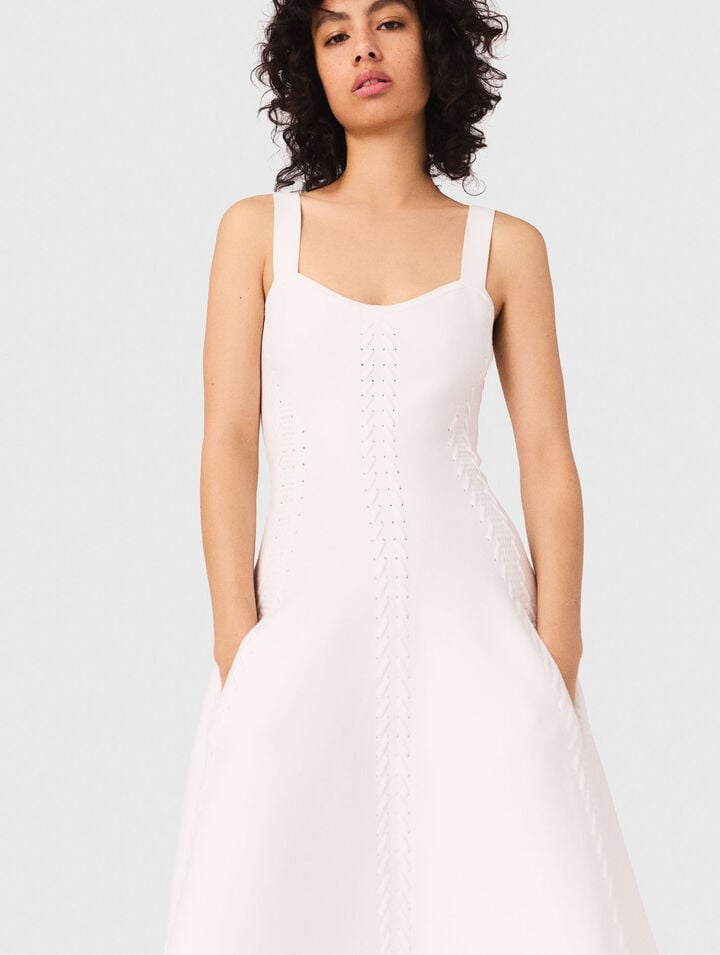 Langes Babydoll-Strickkleid