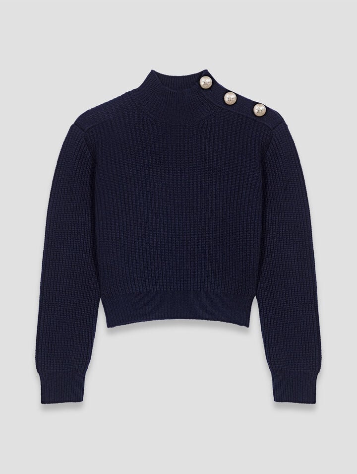 Rollkragenpullover aus Wolle