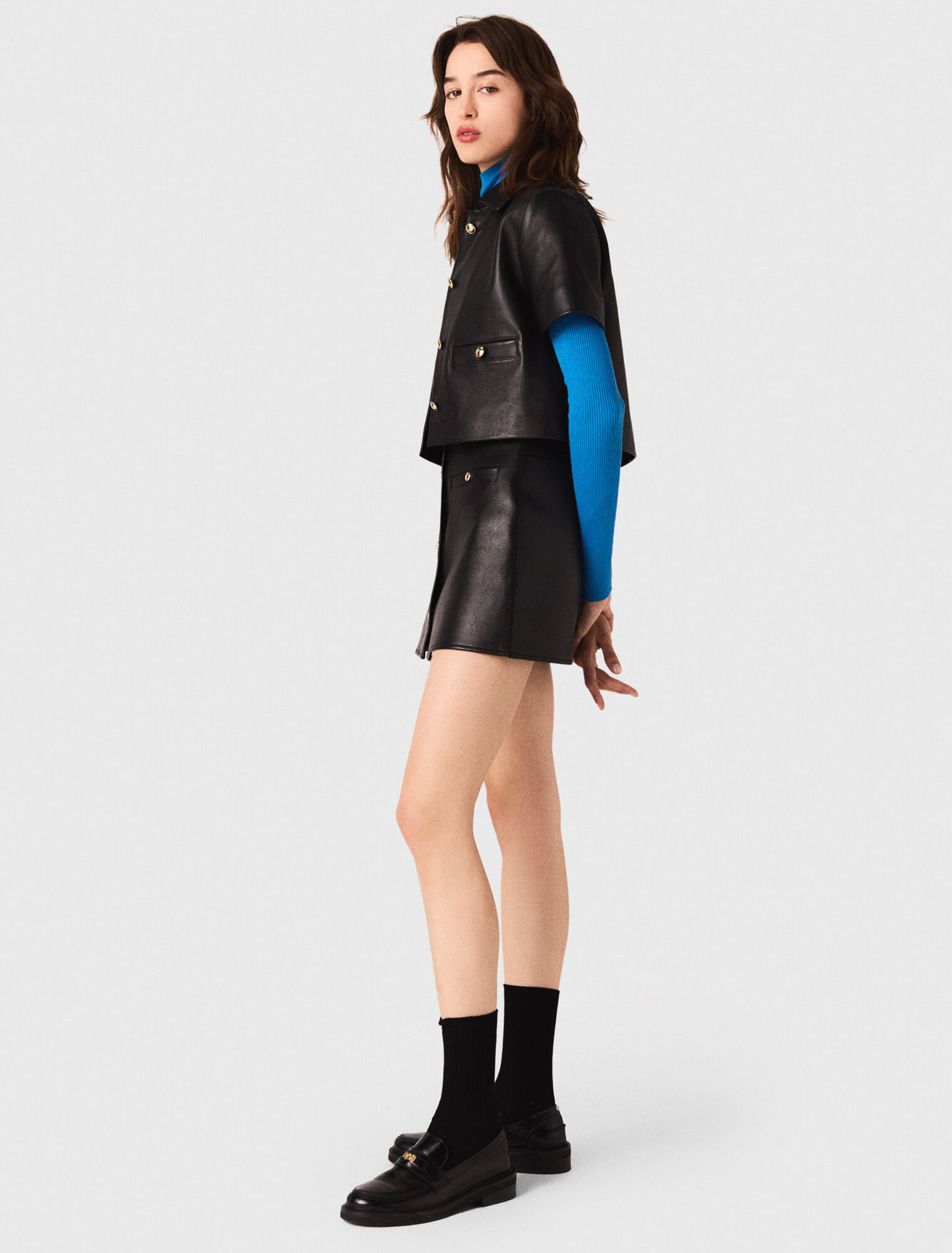Kurze Lederjacke