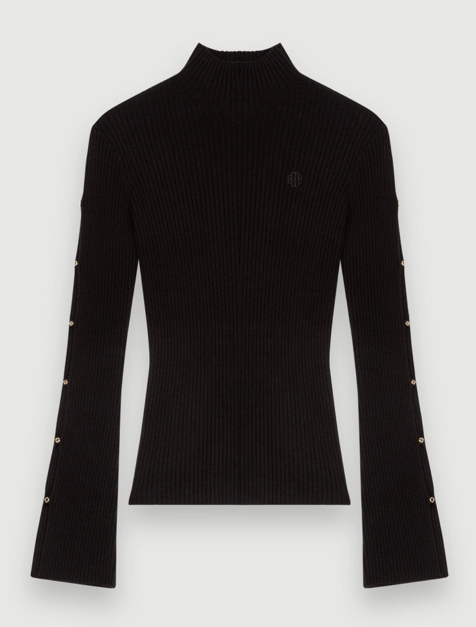 Enger Pullover mit Ärmeln und Lochmuster