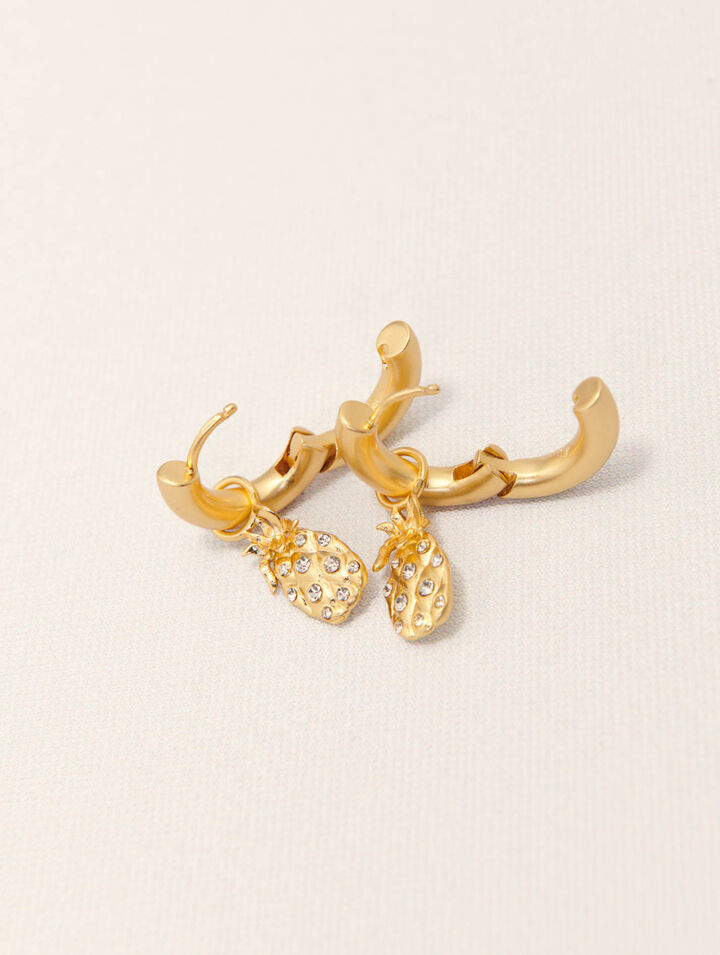 Mini-Creolen Ananasse mit Strass