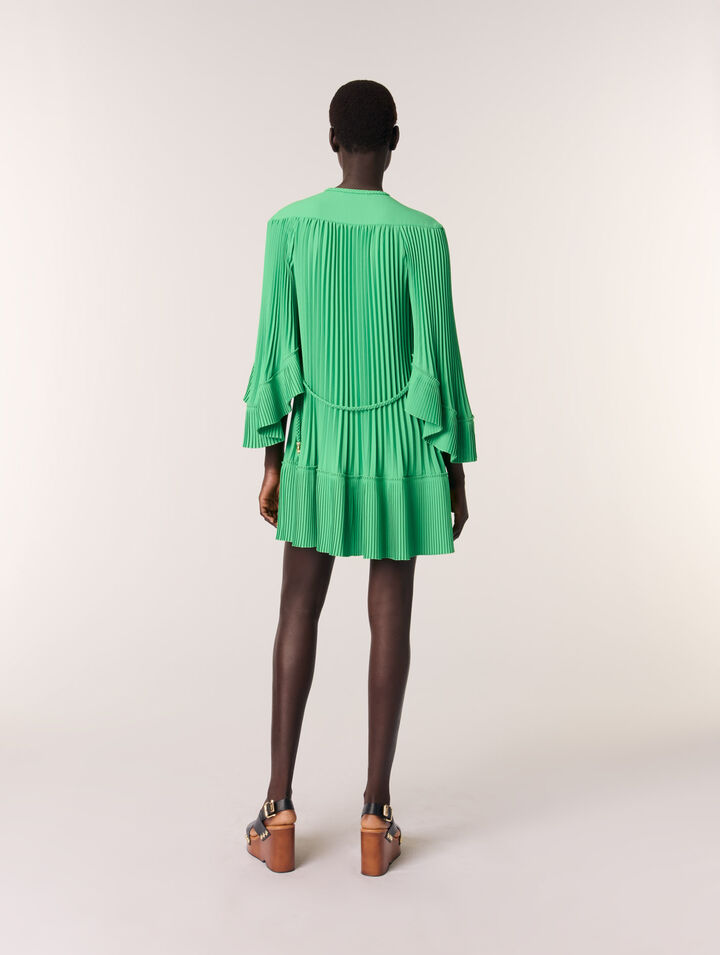 Kurzes Plissee-Kleid
