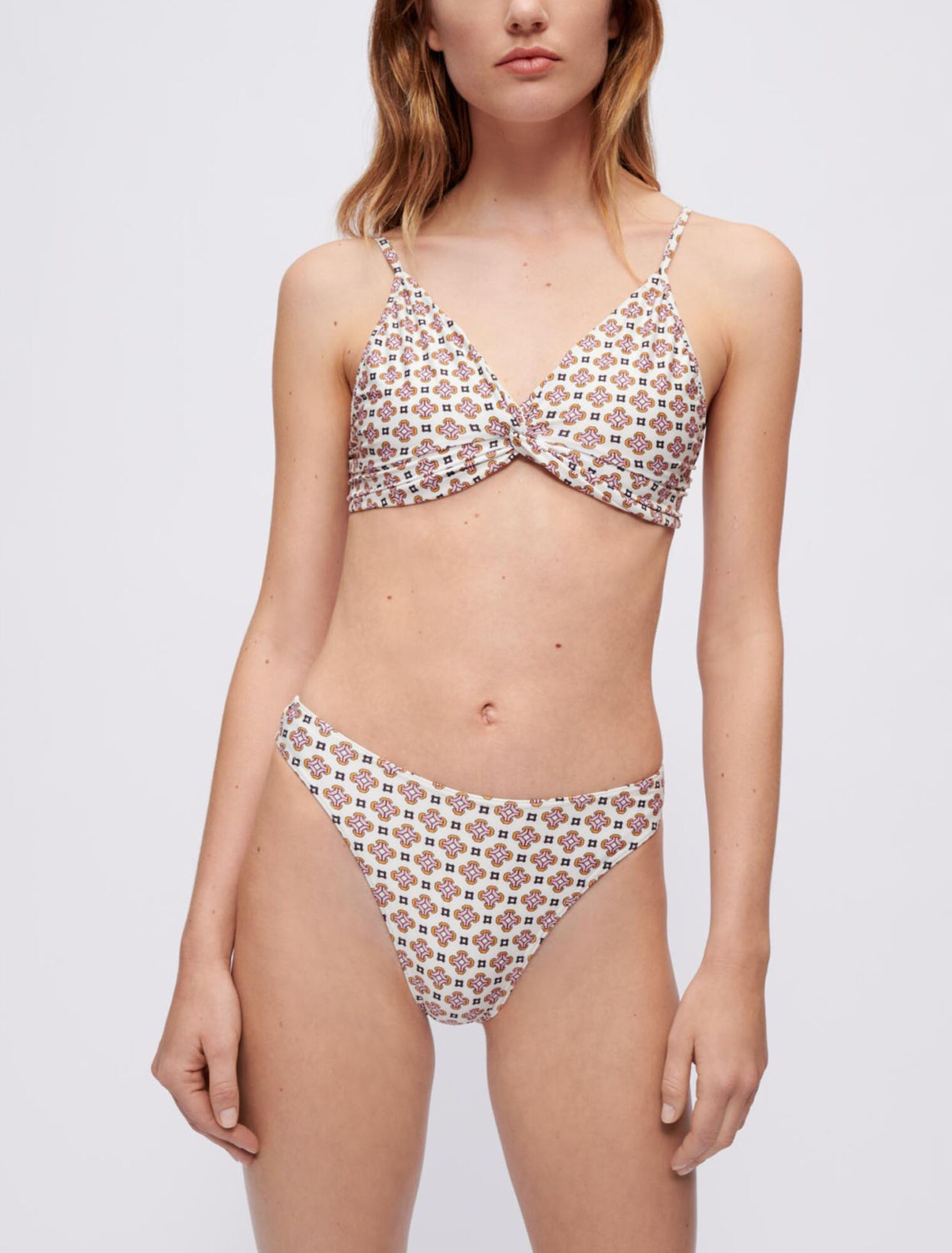 Zweiteiliger Badeanzug mit Aufdruck