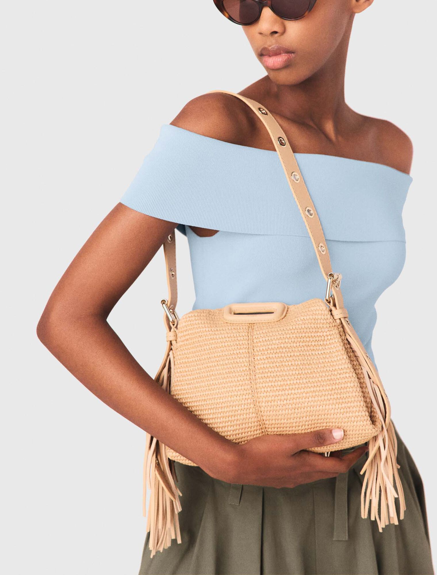 Mini M-Tasche mit Basteffekt