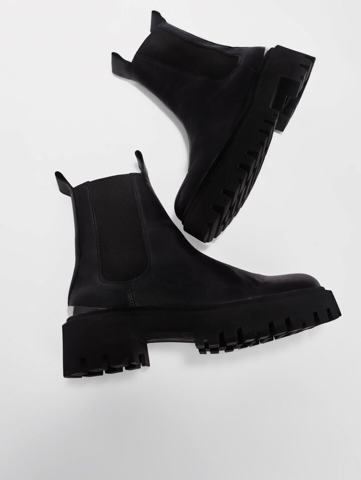 Chelsea-Stiefeletten mit Plateau