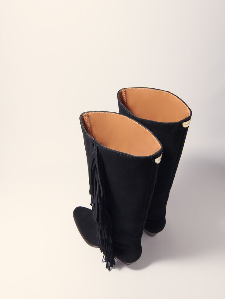 Westernstiefel aus Veloursleder
