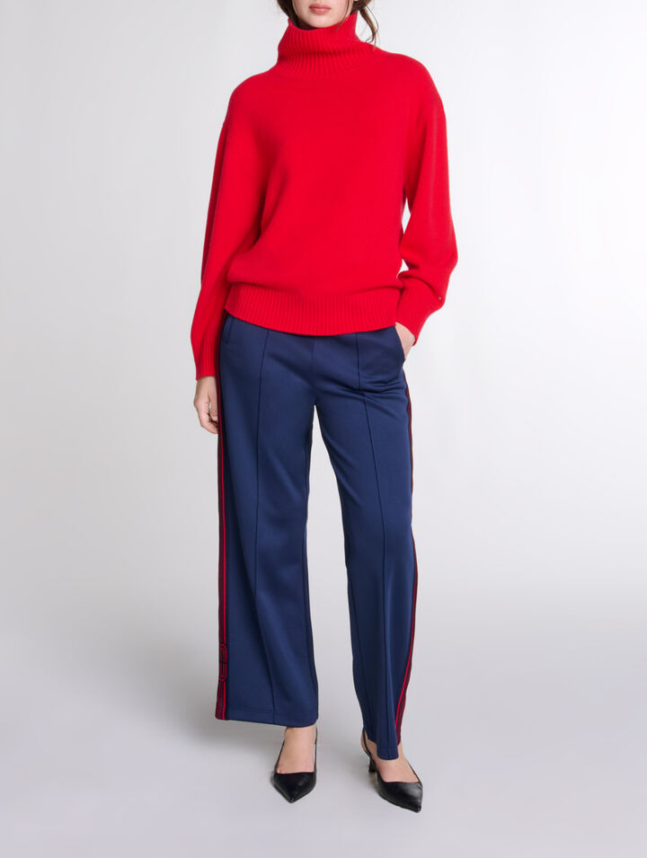 Kaschmirpullover mit Stehkragen