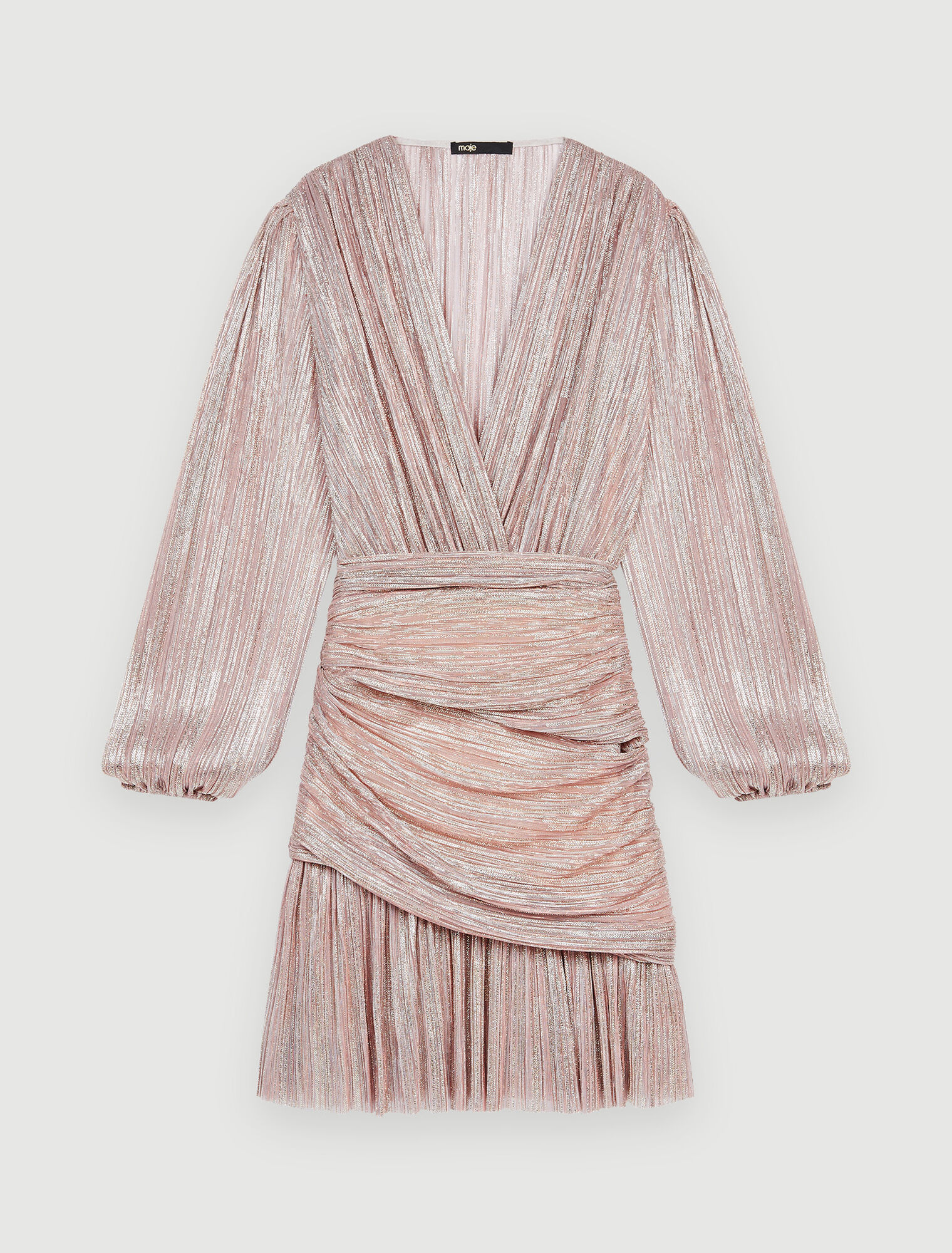 Drapiertes Kleid aus Lurex
