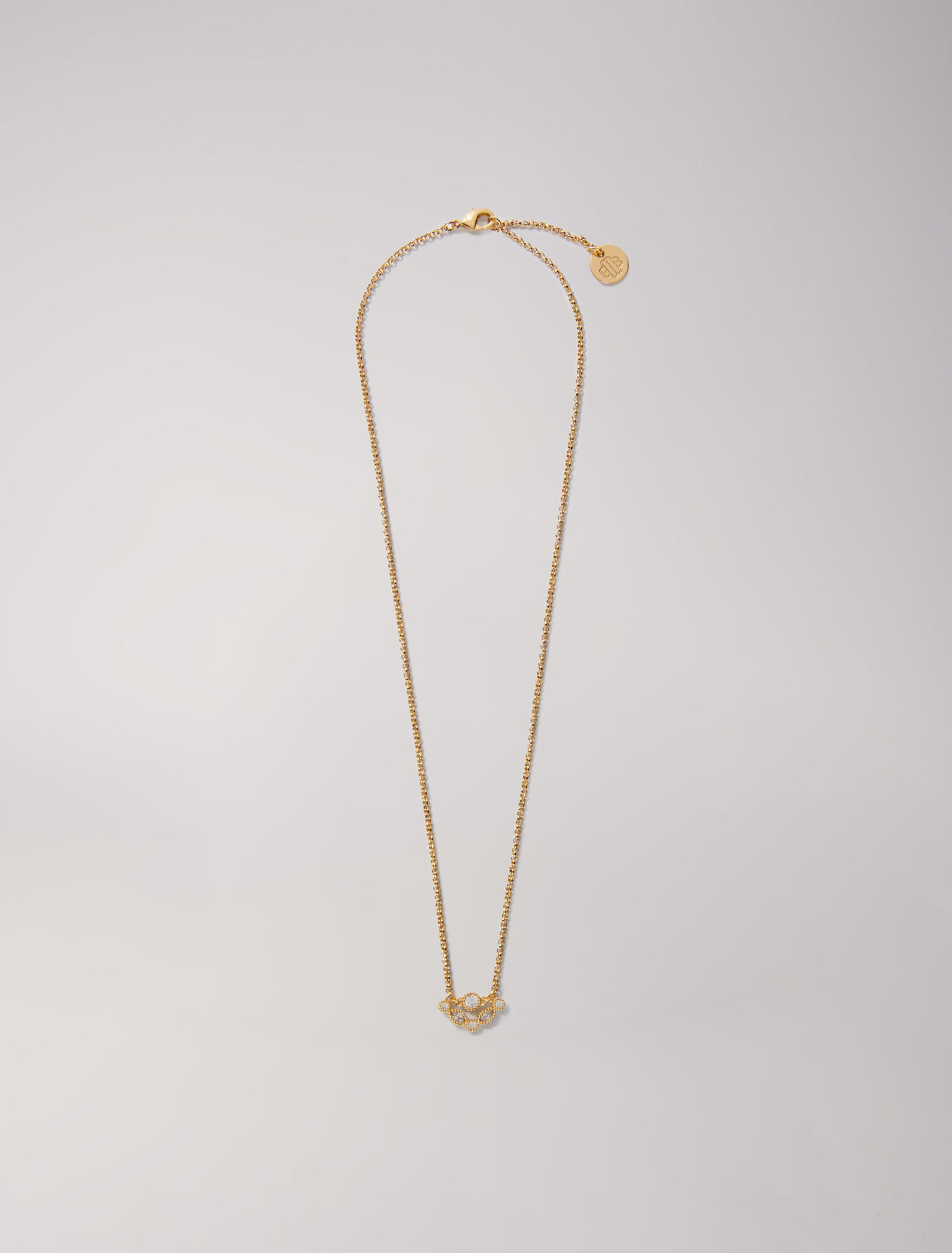 Goldfarbene Halskette mit Strass