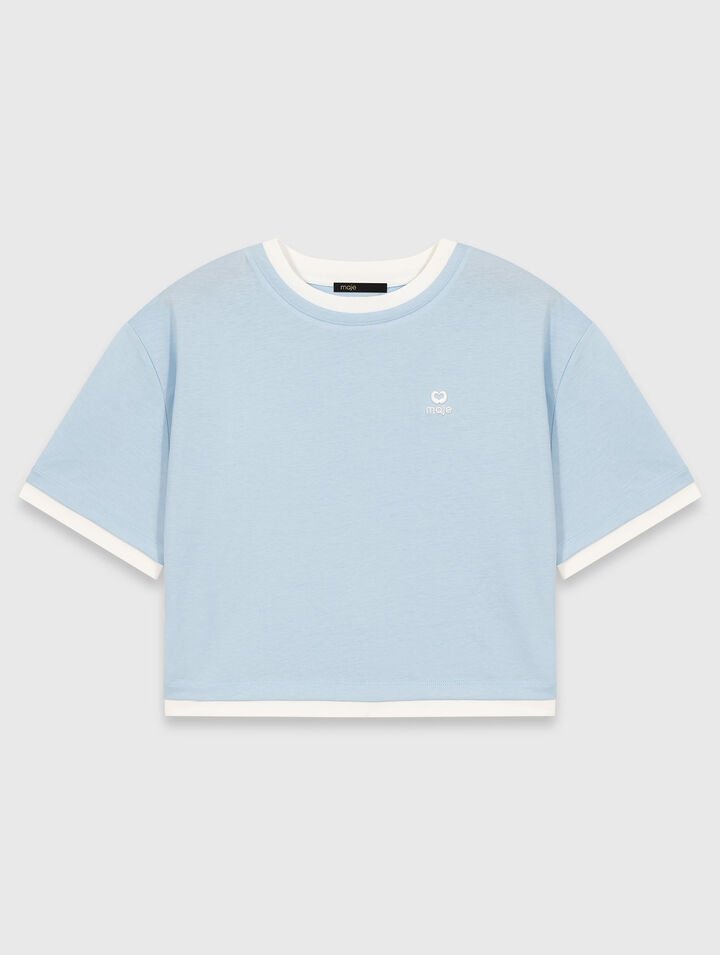 Zweifarbiges T-Shirt