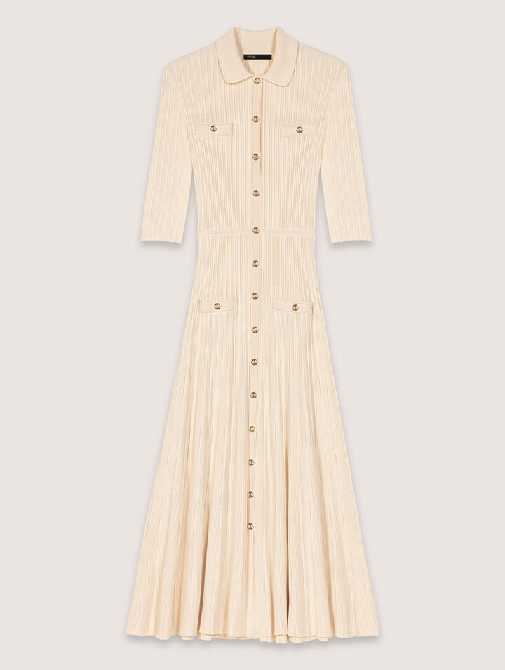 Midi-Strickkleid mit Pailletten