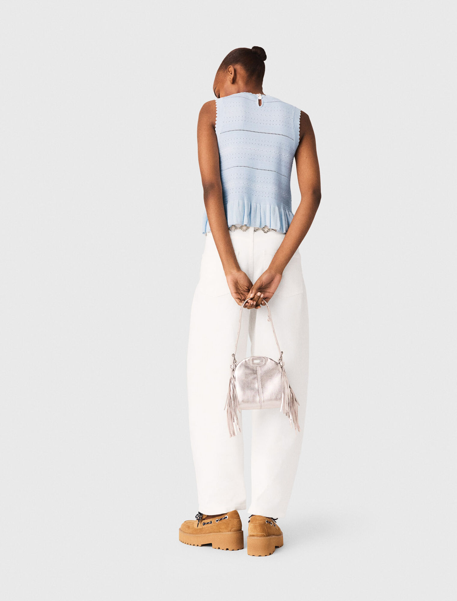 Stricktop mit Volants