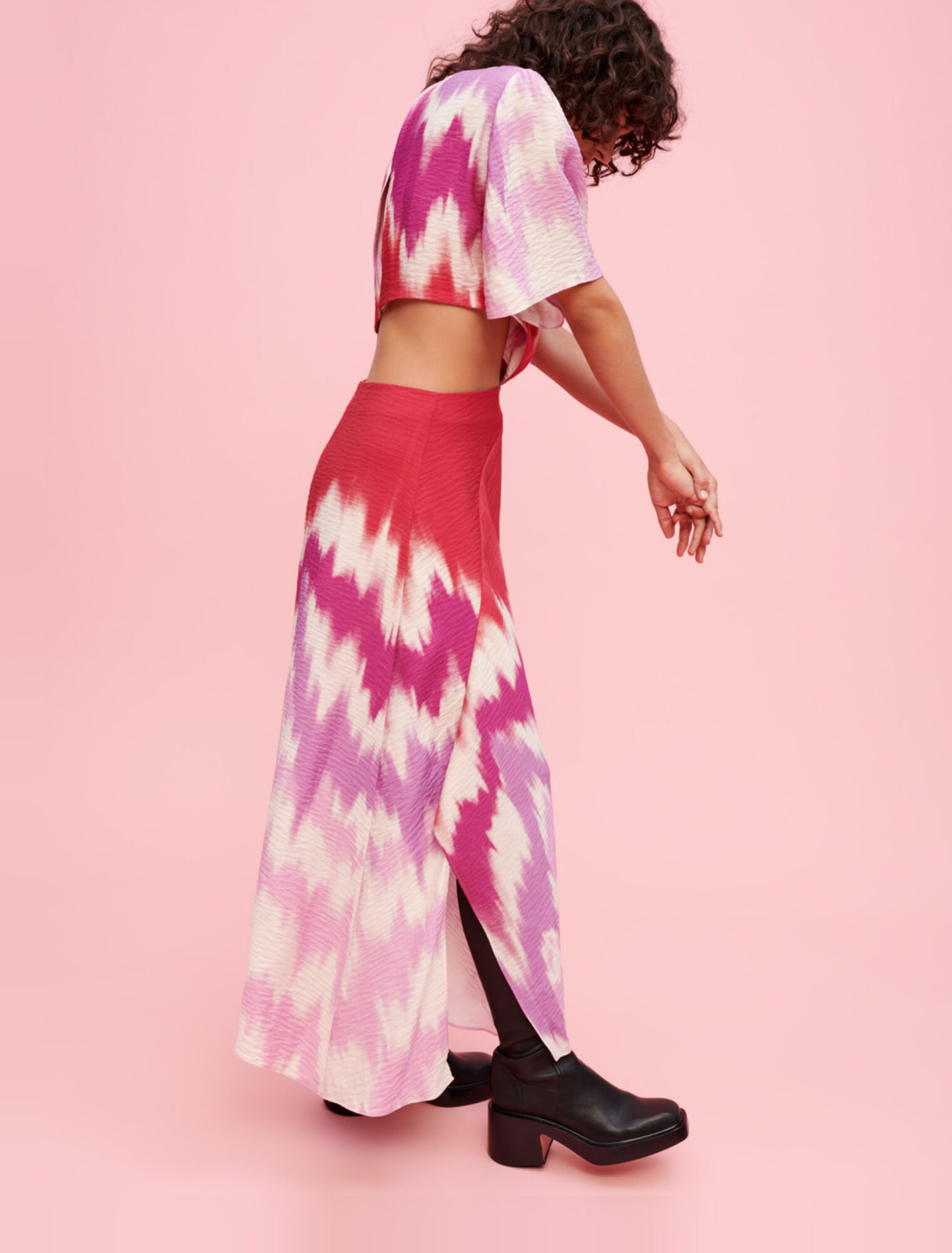 Tie and Dye asymmetrisches Kopftuchkleid