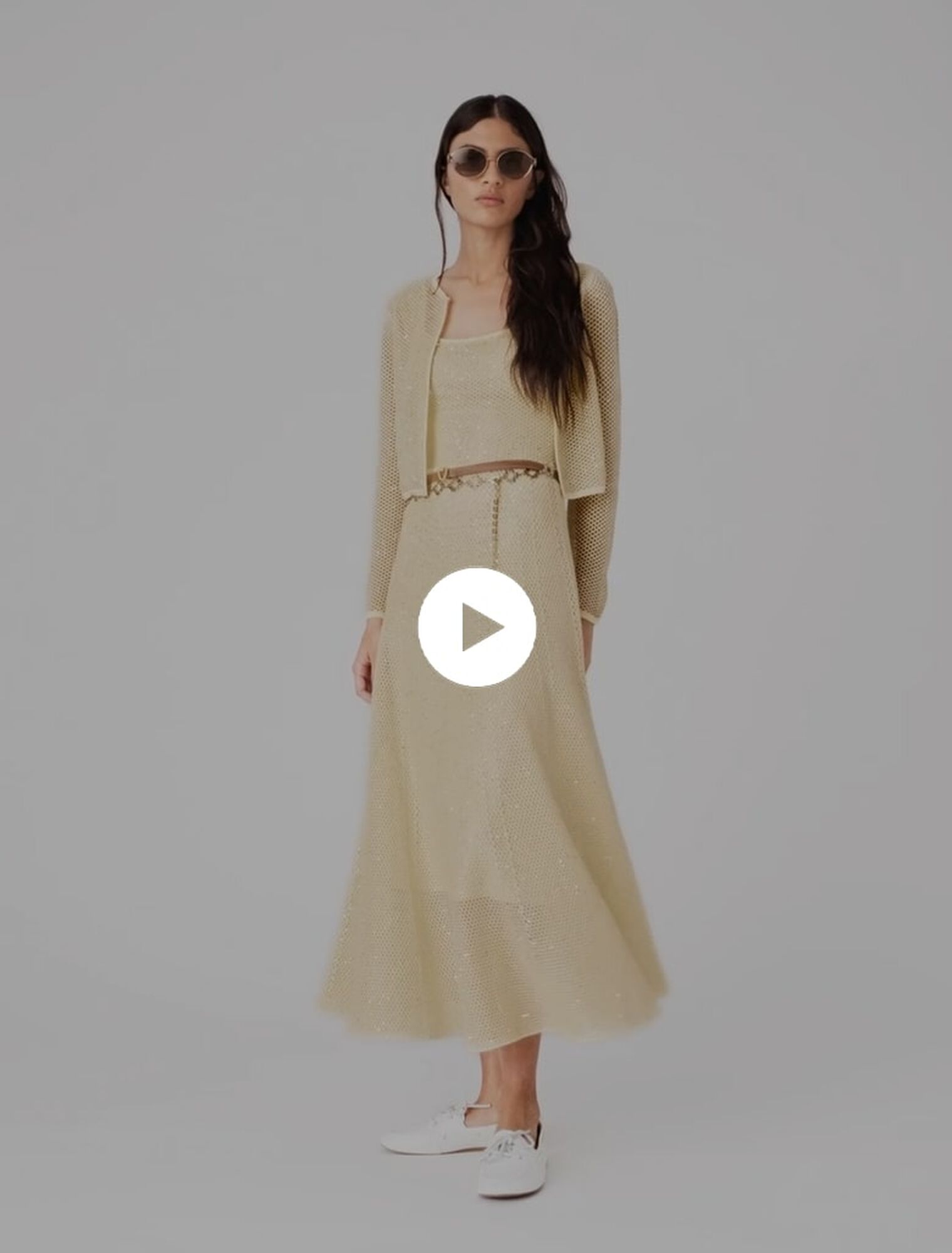 Strick-Cardigan mit Strass