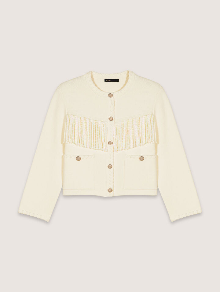 Cardigan mit Fransen