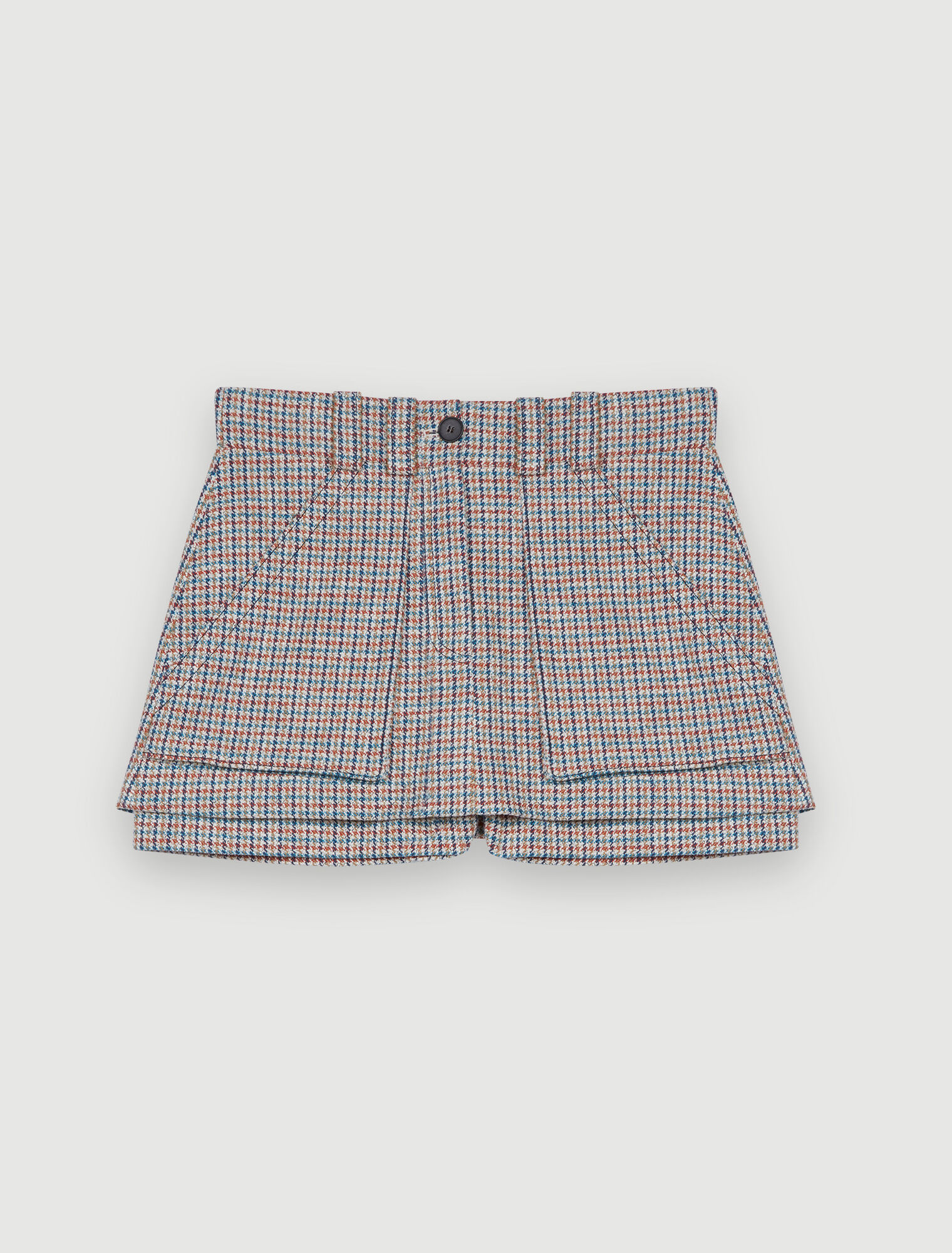 Shorts mit Hahnentrittmuster